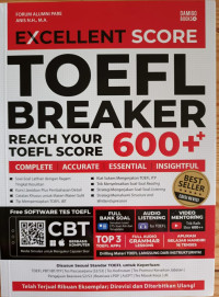 Excellent Score TOEFL Breaker Score 600 ++